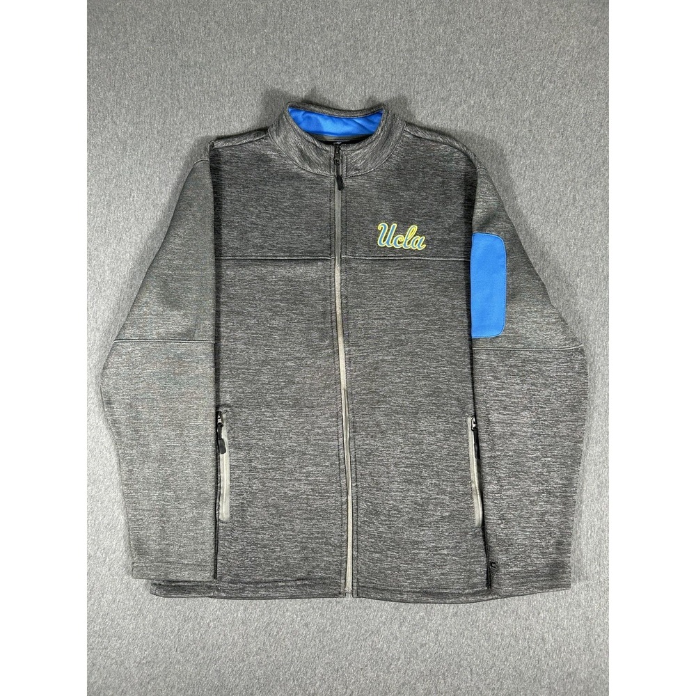 Colosseum UCLA Bruins Full Zip Jacket Men's Gray Blue Fleece XL